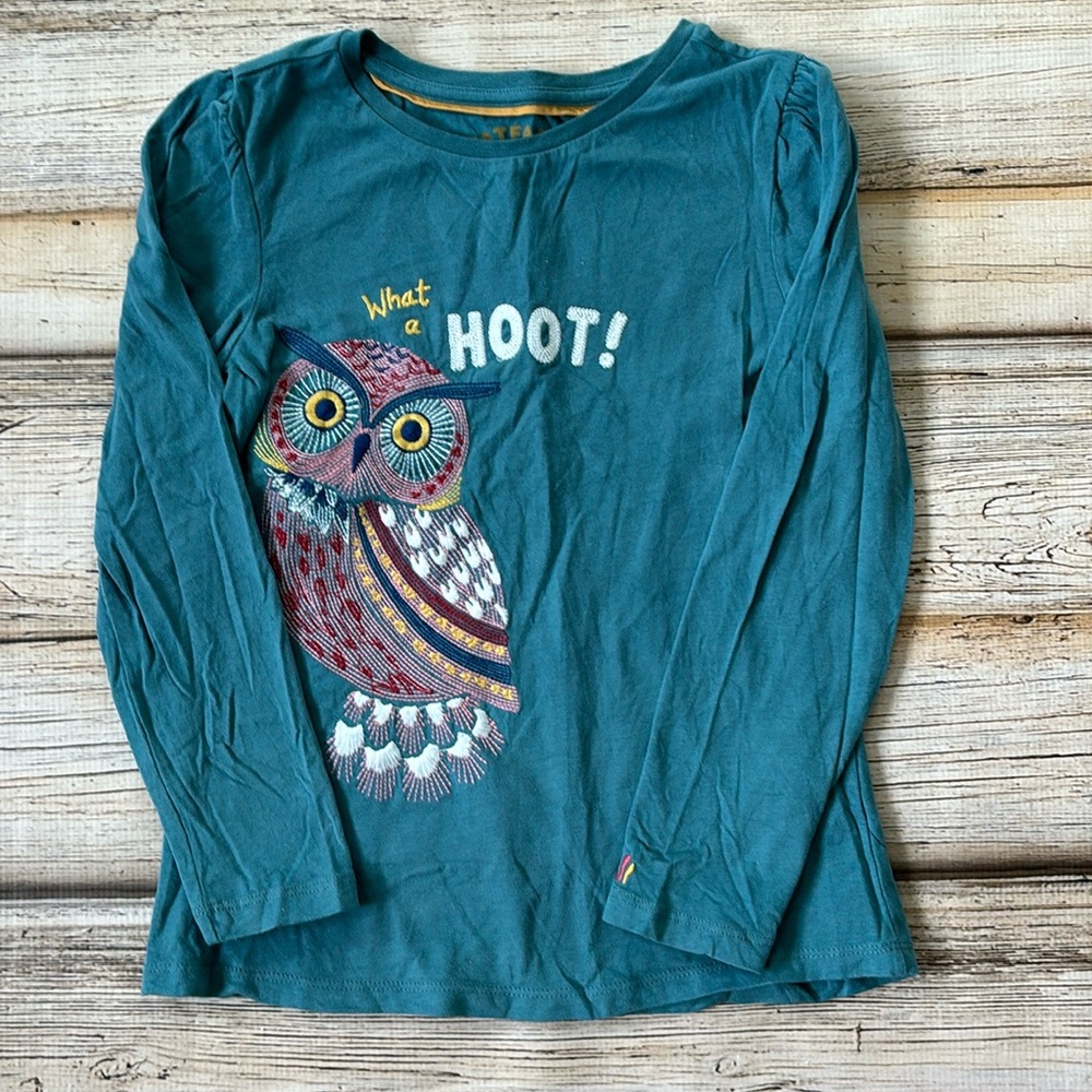 Fat face owl embroidered tee shirt size 10 11